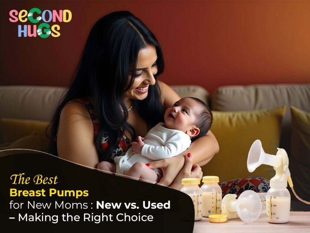 New Mom with Baby and Breast Pump – Choosing Between New and Used